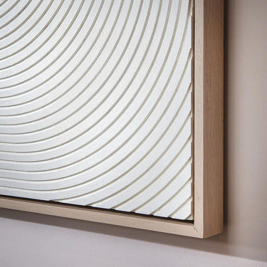 Quatropi Modern Large Hand-Carved Framed Wall Artwork White 120x130cm