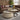 Quatropi Modern Large Round Nesting Coffee Table Set Ivory Wood White Shagreen