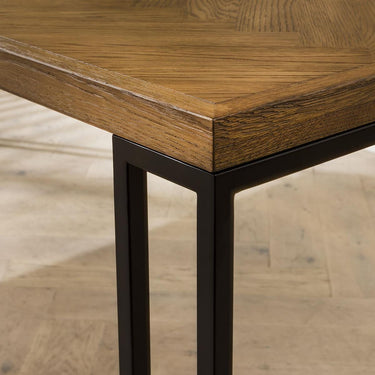 Quatropi Modern Large Solid 8 Seat Wooden Dining Table Parquet Herringbone 220cm