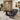Quatropi Modern Leather Corner Dining Set Extending Ceramic 5 Seater Table Grey