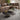 Quatropi Modern Nesting Coffee Table Set of 2 Contemporary Grey Black Oak 85cm