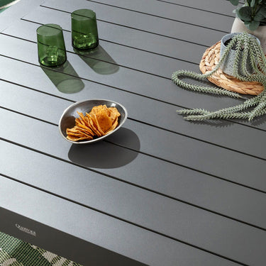 Quatropi Modern Outdoor Garden Square Aluminium Coffee Table Grey 122cm