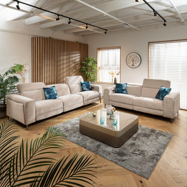 Quatropi Modern Recliner 3 Seater Sofa & 2 Seater Sofa Couch Set Grey 1+2S