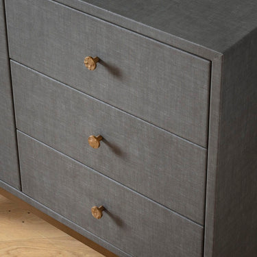 Quatropi Modern Sideboard Buffet Cabinet with Drawers Grey PU 175cm