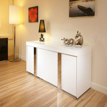 Quatropi Modern Sideboard / Cabinet / Buffet in White High Gloss 1.6mtr 912M
