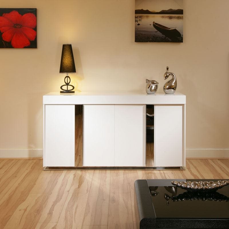 Quatropi Modern Sideboard / Cabinet / Buffet in White High Gloss 1.6mtr 912M