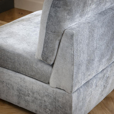 Quatropi Modern Small 3 Seat Modular U Shape Corner Sofa Couch Chaise Blue