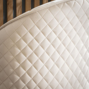 Quatropi Modern Swivel Kitchen Breakfast Bar Stool Chair with Back Cream Velvet