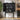 Quatropi Modern Tall Drinks Cabinet Unit Sideboard Fluted Black Oak 104x162cm