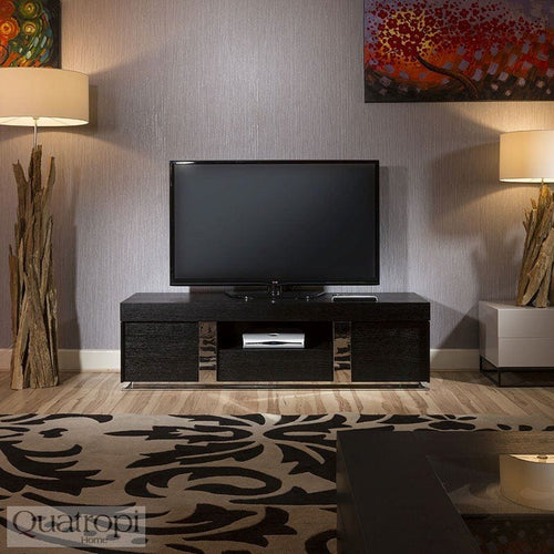 Modern TV 1600mm Cabinet / Entertainment Unit / Center Black Oak 912F