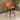 Quatropi Modern Velvet Bar Stool Orange with Metal Legs