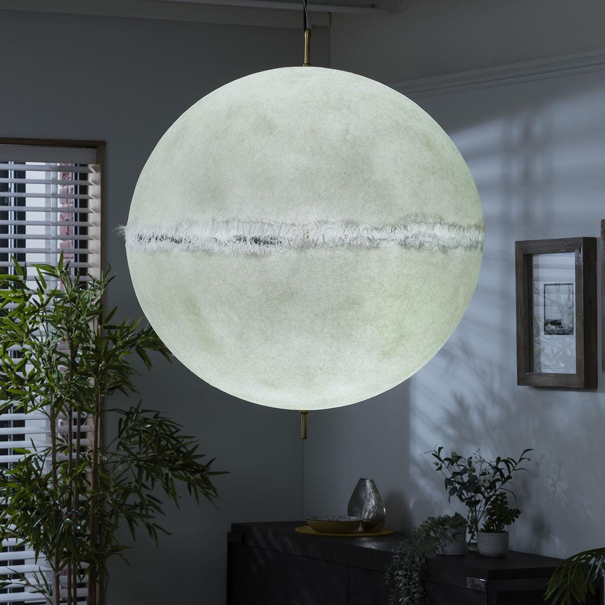 Moon Celling Modern White Contemporary Moon Ball Ceiling Light Pendant - Large 70cm – Quatropi