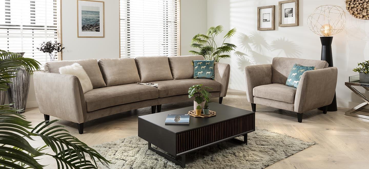 Quatropi Modern Wide Snuggle Armchair - Premium Fabric Upholstery - Choose Your Fabric - 110cm