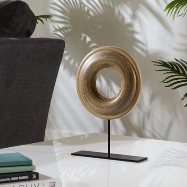 Quatropi Modern Wooden Disc Orament Accessory 20x30cm