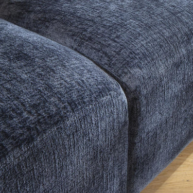 Quatropi Modular 2 Seater Small Modern Sectional Sofa Couch Blue Fabric