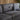 Quatropi Modular 3 Seater Modern Sofa Chaise Couch Footstool Black Fabric