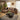 Quatropi Modular 3 Seater Modern Sofa Chaise Couch Footstool Brown Fabric