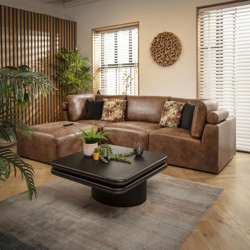 Martha 3 Seater Modular Sofa Antique Brown 266x176cm 2L