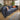 Quatropi Modular 3 Seater Small Modern Sofa Couch Sectional Blue Fabric