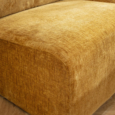 Quatropi Modular Corner Sofa 6 Seater Modern L Shape Couch Set Mustard Fabric