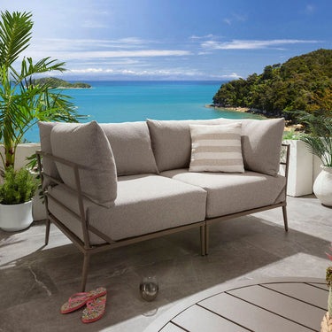 Quatropi Modular Outdoor Garden Sofa Set Aluminium Cream Beige 170cm