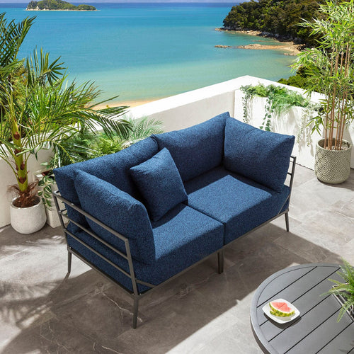 Cleo Modular Outdoor Garden Sofa Set Midnight Blue 170cm S2