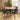 Quatropi Molly 4 Seater Round Dining Set Dark Grey & Solid Natural Wood