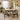 Quatropi Natural Round Wooden Dining Table And 6 Beige Leather Modern Chair Set
