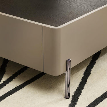 Quatropi Newton Square Coffee Table Matte Taupe 100cm