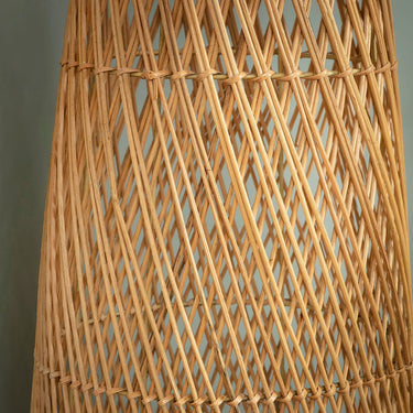 Quatropi Niki Modern Torpedo Rattan Wicker Floor Lamp 150cm