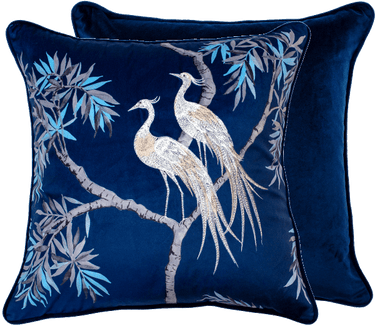 Quatropi Noor Peacock Velvet Scatter Cushion 45cm