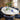 Quatropi Oscar & Ashford Large 8 Seater Oval Dining Set Dark Blue & Grey Ceramic