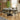 Quatropi Oscar & Venus 6 Seater Round Extendable Dining Set Green & Grey Ceramic
