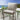 Quatropi Outdoor 6 Seater Tall High Table & Stool Garden Bar Set Beige Aluminium
