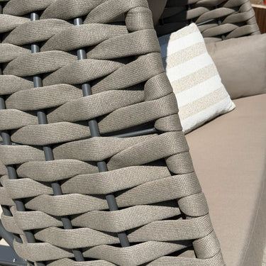 Quatropi Outdoor Double Hanging Egg Chair 2 Seater Garden Swing Beige Brown