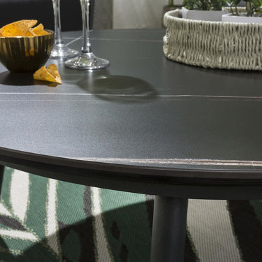 Quatropi Outdoor Modern Ceramic Marble Garden Coffee Table - Outdoor Grey