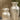 Quatropi Pair of Stunning Gold Grooved Vases 800 + 1000mm High Ivory