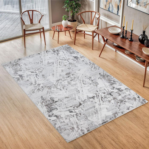 Pearl Large Rug White / Silver / Light Grey 200 X 290cm