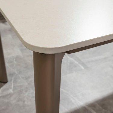 Quatropi Pharos Ceramic Outdoor Dining Table 6 Seater Garden Table Beige 180x90cm