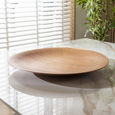Quatropi Premium Large Round Wooden Tray 40cm