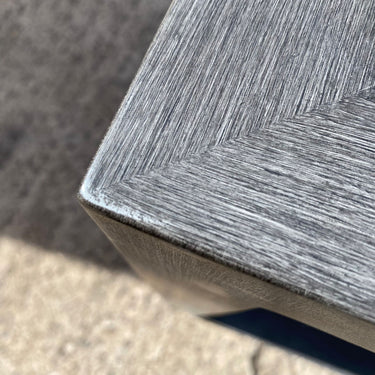 Quatropi Premium Outdoor Garden Sofa Modern Wood Effect Aluminium Grey 210cm