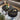 Quatropi Premium Round Nest of Tables Coffee Table Black Oak Brass Metal