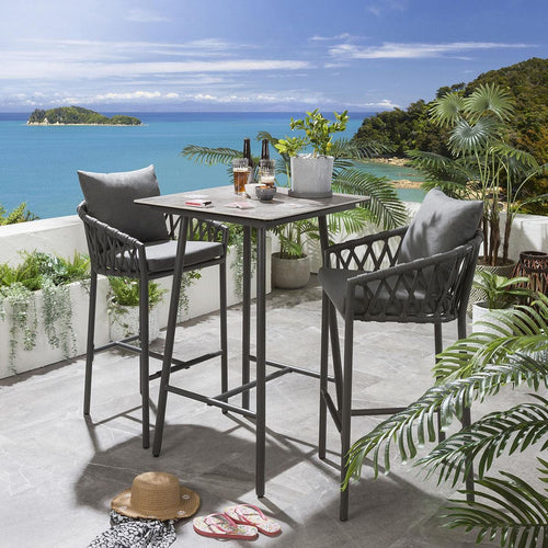 Verity 2 Seater Garden Bar Set - Grey