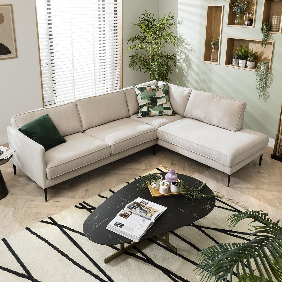 Quatropi Quatropi 4 Seater Corner Sofa - Modern L-Shape Design - Choose Your Fabric - 256x200cm