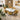 Quatropi Quatropi 6 Seater Dining Set - White Glass Pedistal Table & Mustard Chairs