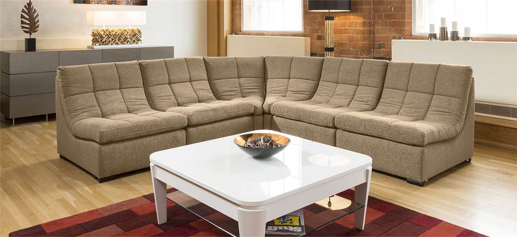 Quatropi Quatropi Designer Relax Range Corner Sofa Luxury 5 Seater L5