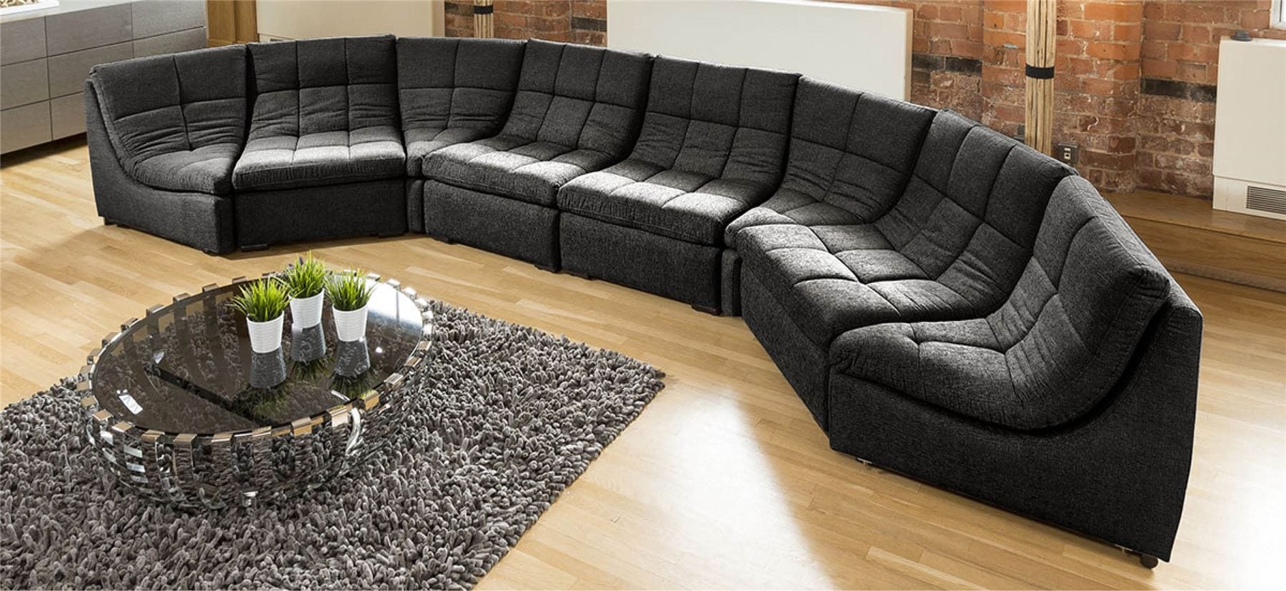 Quatropi Quatropi Designer Relax Range U Shaped Sofa Luxury 6 Seater U5