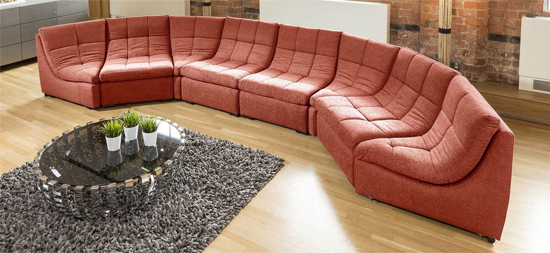 Quatropi Quatropi Designer Relax Range U Shaped Sofa Luxury 6 Seater U5