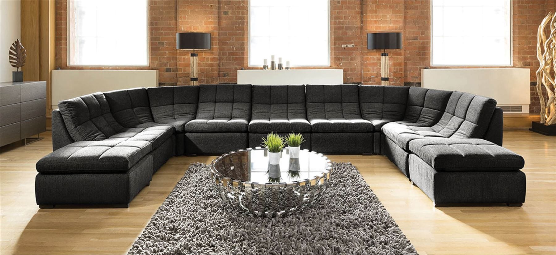 Quatropi Quatropi Designer Relax Range U Shaped Sofa Luxury 9 Seater U2