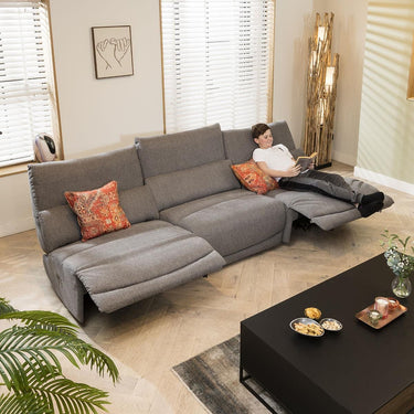 Quatropi Quatropi Jacob Electric Recliner Section - Grey